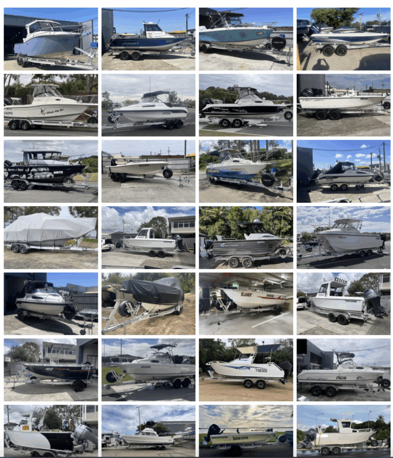 customers boats on Alycraft trailers
